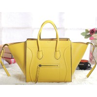 Celine Luggage Phantom Square Tote Bag Togo Leather Yellow Celine Luggage Phantom Square Tote Bag Togo Leather Yellow